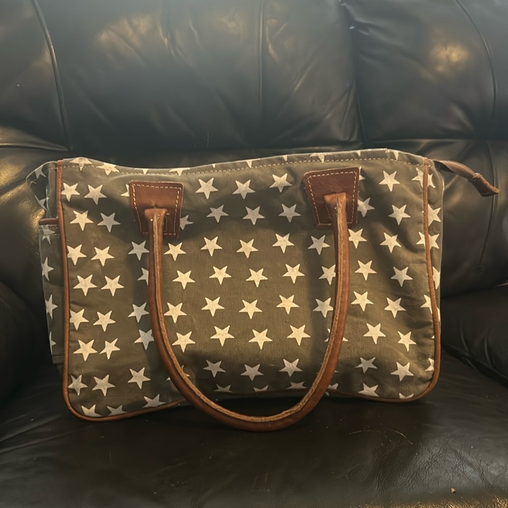 Myra Olive Green Star Purse